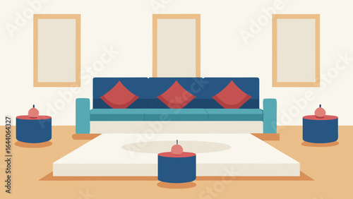 corporate lounge silk cushions marble floors