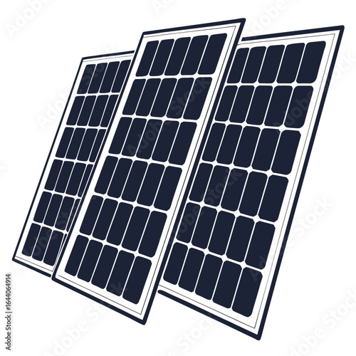 Solar panel isolated on white background