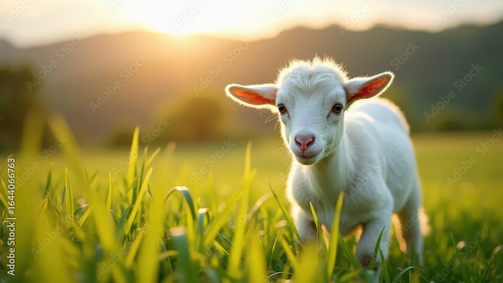 Naklejka premium lost sheep bible story
