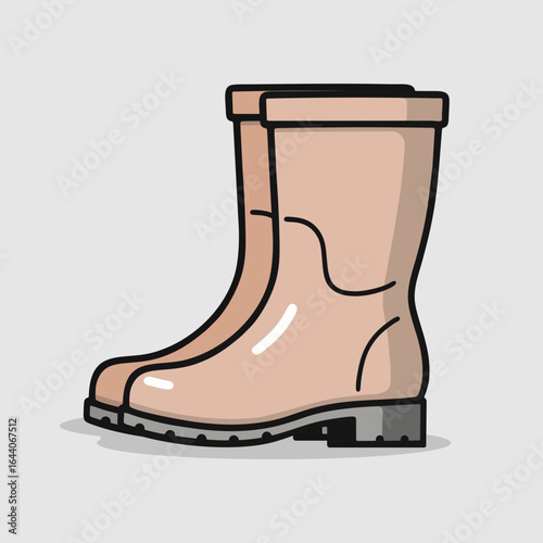 Rubber boots, waterproof footwear for rainy weather