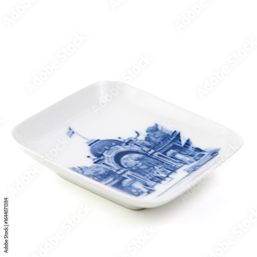 Decorative Plates On White Background
