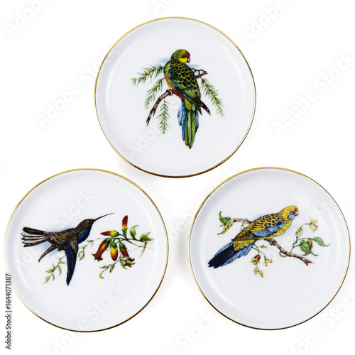 Decorative Plates On White Background