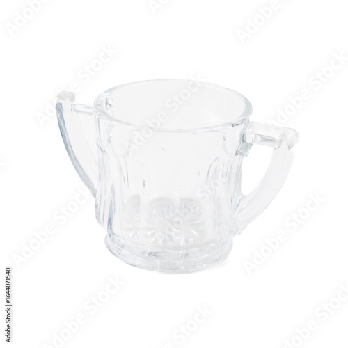 Crystal Dishes on a White Background
