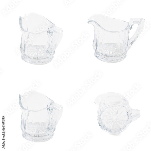 Crystal Dishes on a White Background