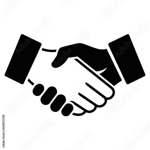 Business handshake icon symbolizing partnership and cooperation in professional agreements