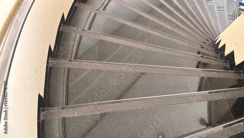 Elegant Black Granite Spiral Staircase Interior Design.
