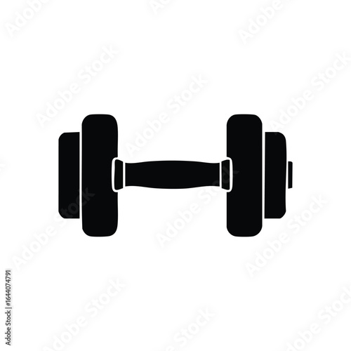 Hidden Dumbbell Silhouette. A deeply obscured weightlifting bar emerges from shadow. This dark icon embodies inner power, unseen effort, and quiet dedication to health.