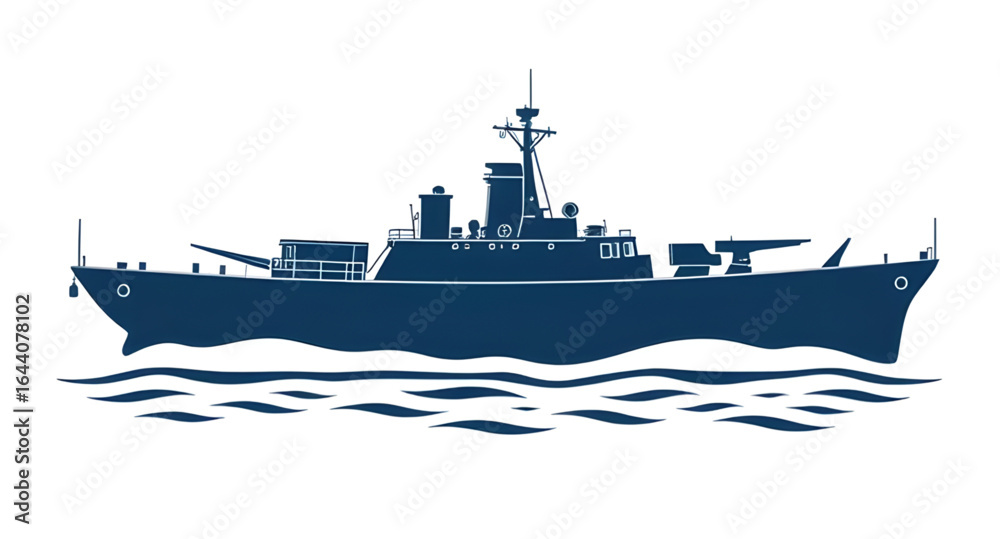 Obraz premium modern warship, battleship drawing, battleship clipart, armed battleship, battleship side view, sea battleship, battleship at sea, vector navy vessel, battleship silhouette, battleship graphic, naval 