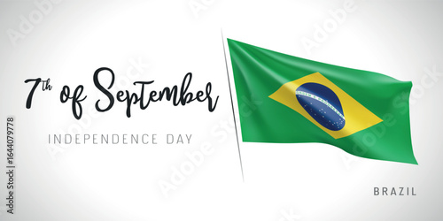 Brazil independence day vector banner, greeting card
