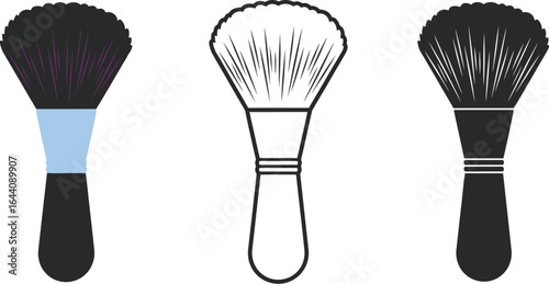 Makeup brush set vector illustration for beauty and cosmetics