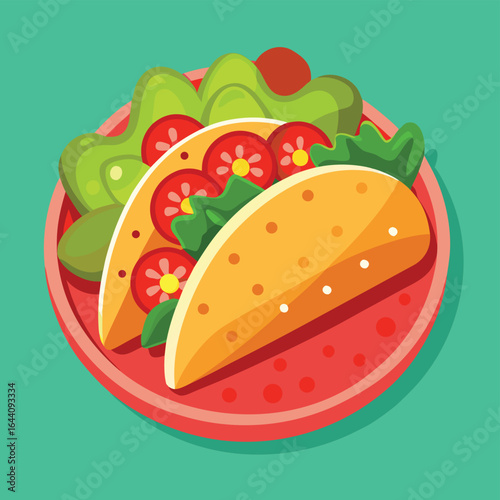 Adobe Illustrator Artwork Burritos wraps with beef and vegetables on black background. Beef burrito, mexican food
