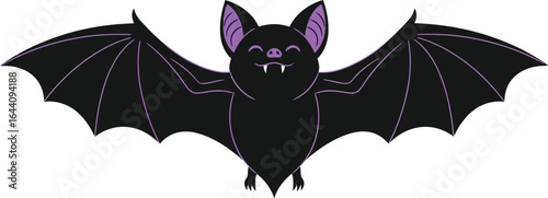 Cartoon bat illustration halloween bat vector graphics design