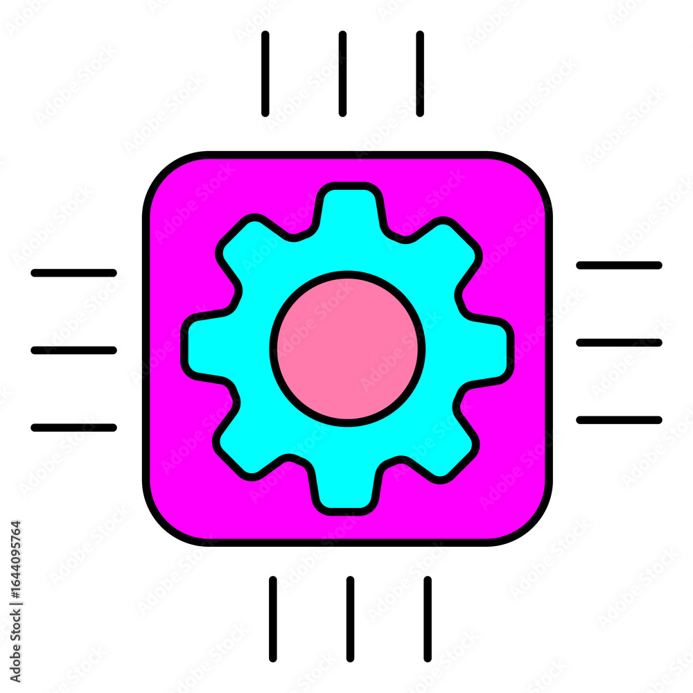 Obraz premium Vector Icon Depicting Machine Learning Training Phase