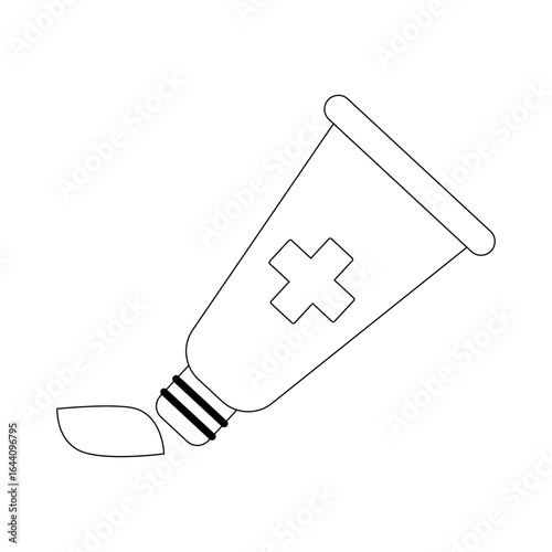 ointment outline icon. Linear vector from medical concept. Thin line ointment icon isolated on white background