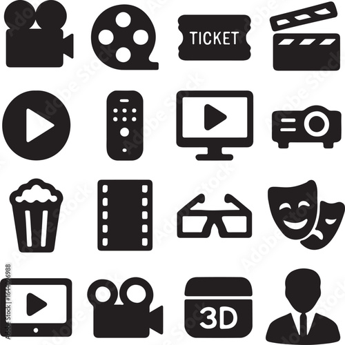 movie icons set