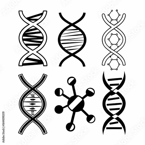 Illustration of dna molecule isolated on white background for science and medical research
