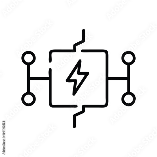 Electrical circuit vector silhouette icon symbol set illustration design
