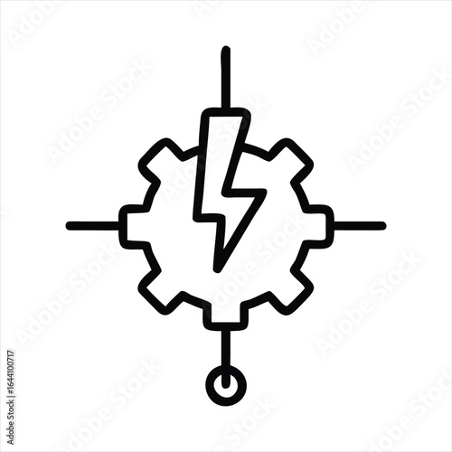 Electrical circuit vector silhouette icon symbol set illustration design
