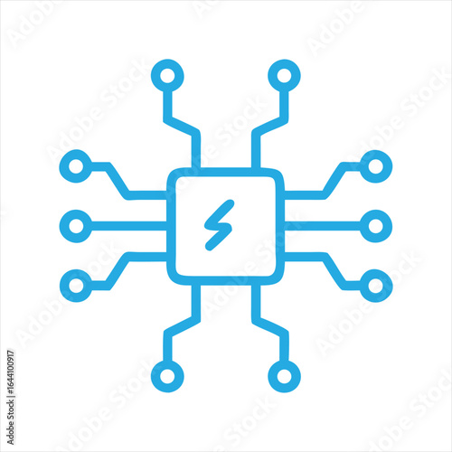 Electrical circuit vector silhouette icon symbol set illustration design
