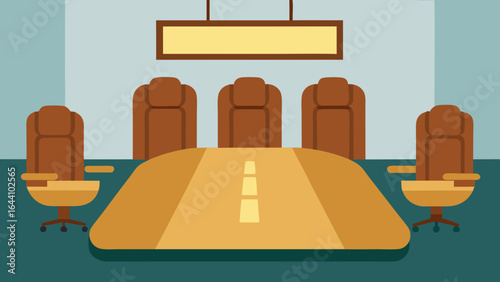 Boardroom with Soft Leather Seating and Brass Trim