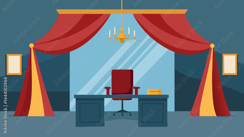 Fototapeta premium Luxury Office with Silk Ceiling Drapes