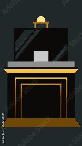 Luxury Reception with Black Granite Counter