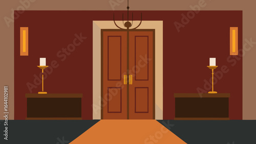 Luxury Reception with Bronze Door Handles