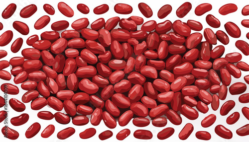 Top view of red beans isolated on transparent png vector.bean, isolated, protein, healthy, legume, macro, red, agriculture, closeup, dry, food, ingredient, natural, organic, raw, vegetarian,