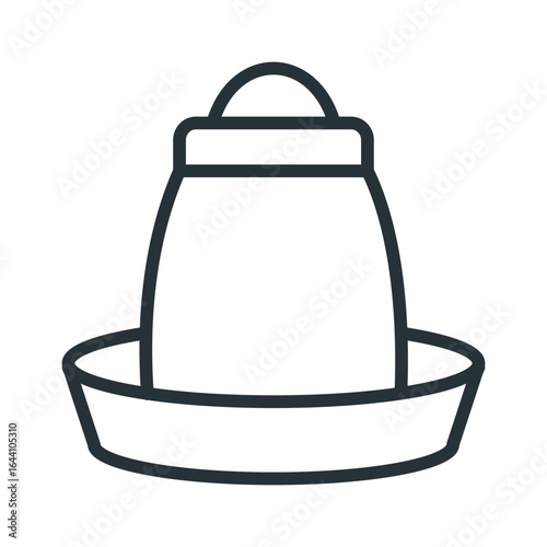 Chicken Feeder Outline Icon