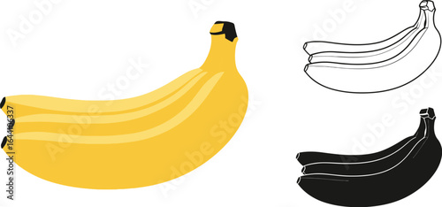 Banana vector illustration fruit drawing healthy food design
