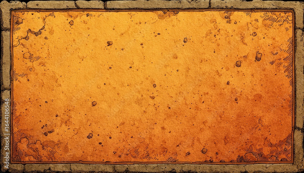 Fototapeta premium A unique title screen design featuring a blank parchment background adorned with a delicate border ideal for video game presentation