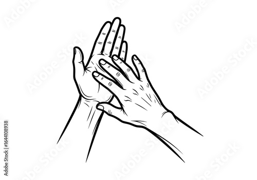 illustration of hands experiencing arthritis with focus on joint discomfort for medical reference
