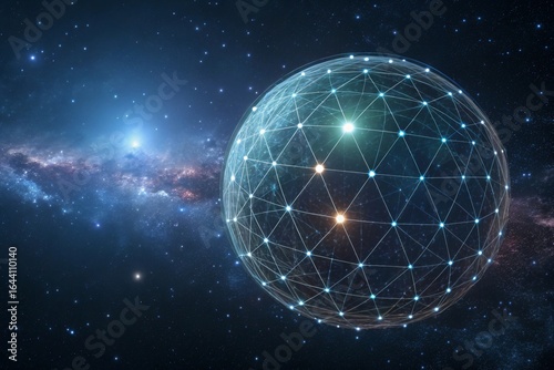 Digital Globe in Outer Space – Global Connectivity Concept