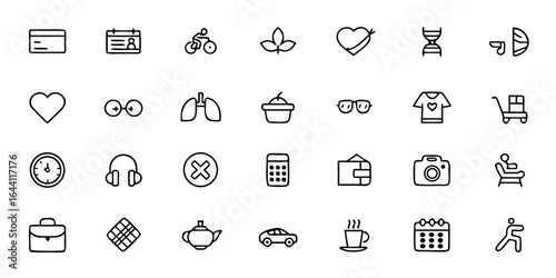 Employee Benefits & Perks Outline Icon Set — HR, Workplace Wellness, and Incentives Symbols Vector Illustrations for Corporate, Business, and Onboarding Design

