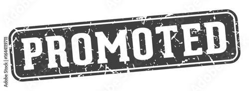promoted rectangular sign. promoted stamp