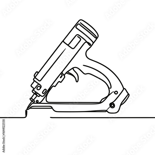 Stapler illustration in black and white used for fastening paper