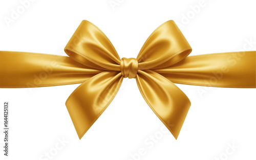 gold bow isolated on white background