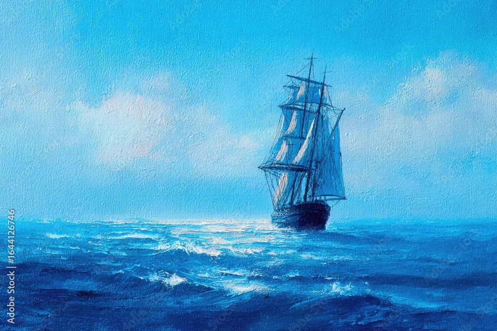 Obraz premium ship in the sea