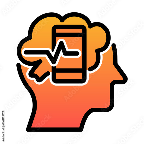 Social Addict Mental Health Awareness Concept