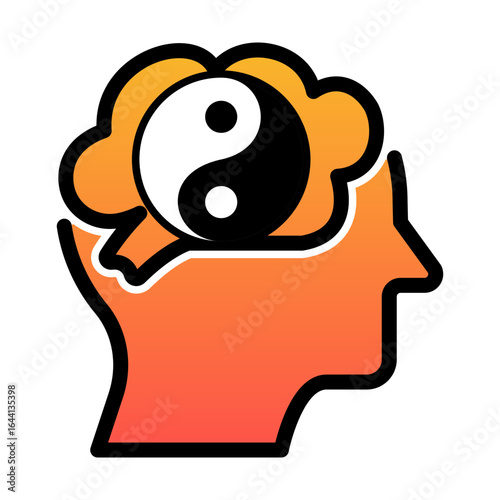 Yin Yang Mental Health Awareness Concept