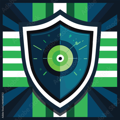 Geometric Security Shield Graphic Modern Vector Design For Protection Technology And Abstract Concepts Ideal For Website Elements And Graphic Presentations