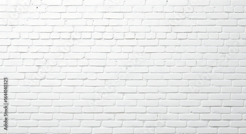 Photo of white brick wall texture background with old pattern