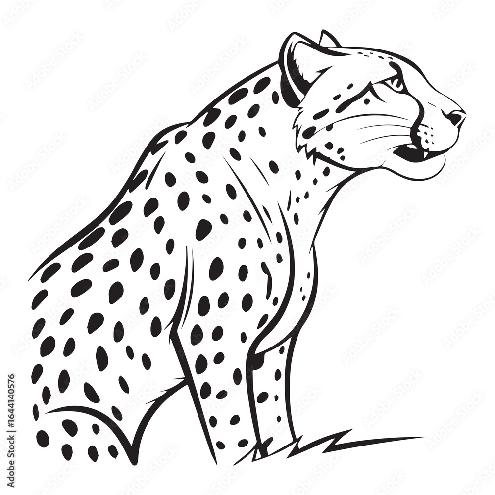 Fototapeta premium jaguar icon silhouette vector