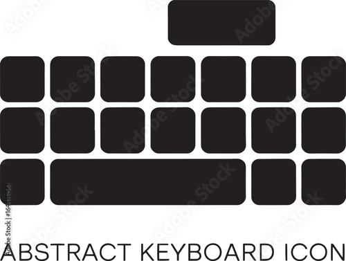 Abstract Keyboard Icon Vector Illustration Computer Input Device Symbol Isolated on Transparent Background