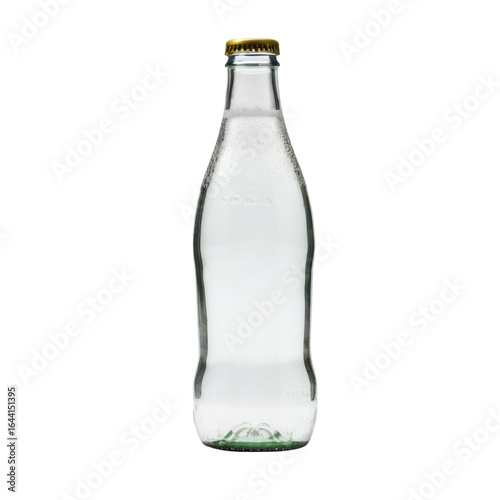 Wallpaper Mural Clear Glass Bottle with Water and Golden Cap on White Background Torontodigital.ca