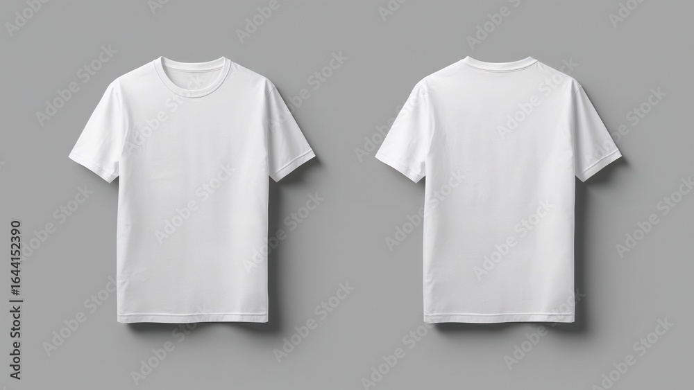 Fototapeta premium Blank White T-Shirt Mockup