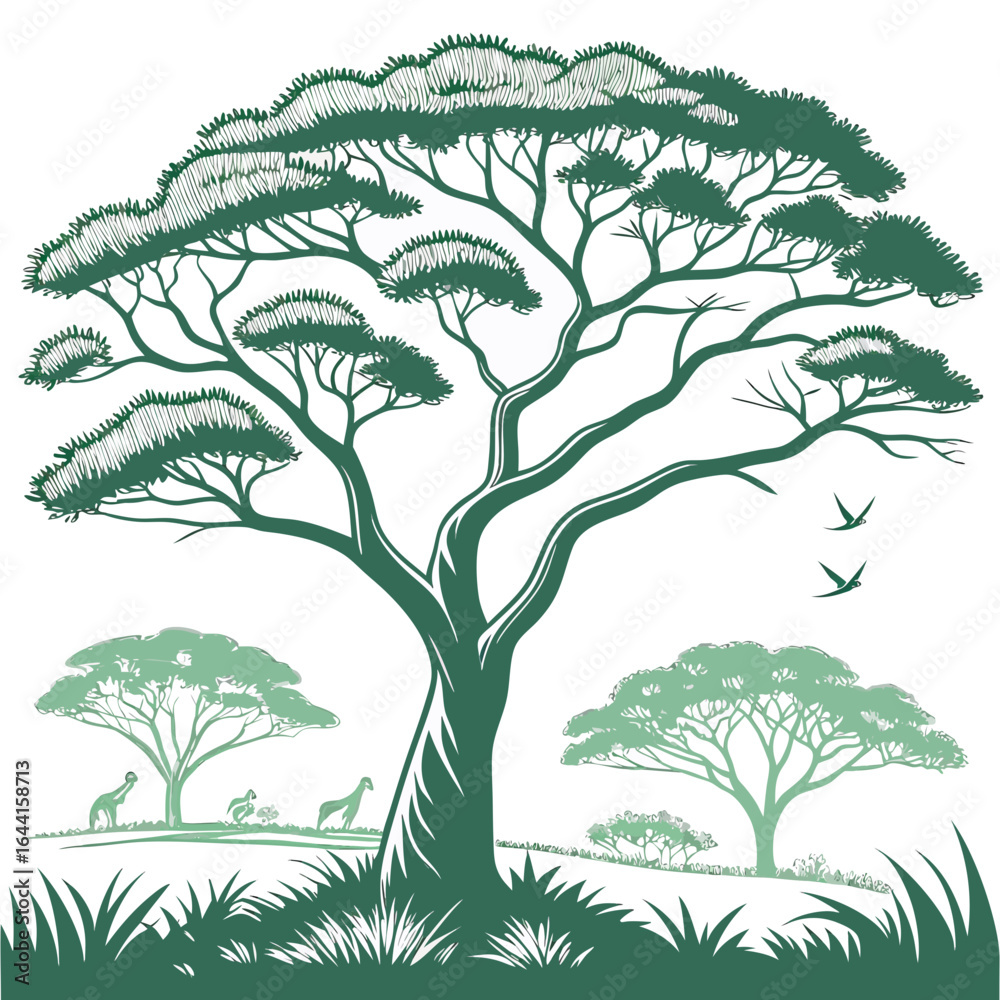 Fototapeta premium vector illustration of a tree