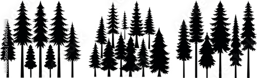 chritmas tree silhouettes
