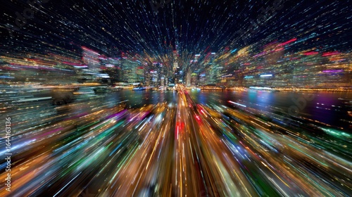 City Lightspeed  A Nighttime Urban Motion Blur