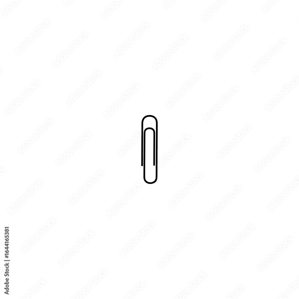 Obraz premium Paperclip icon flat vector design.